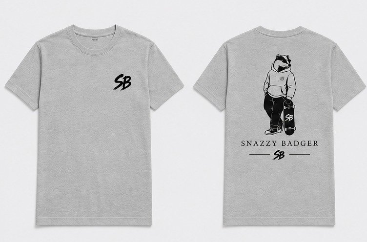 Badger Tee — Grey Marl